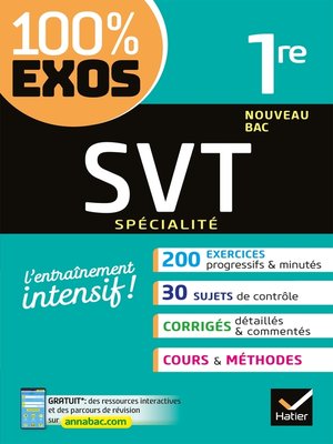 cover image of SVT 1re générale (spécialité)